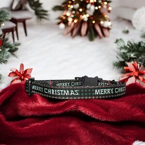 Handmade Merry Christmas Cat Breakaway Collar
